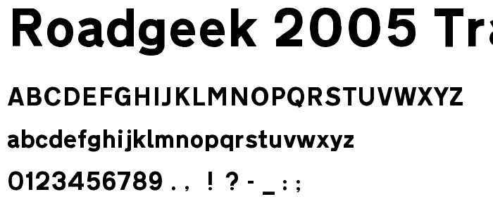 Roadgeek 2005 Transport Heavy font